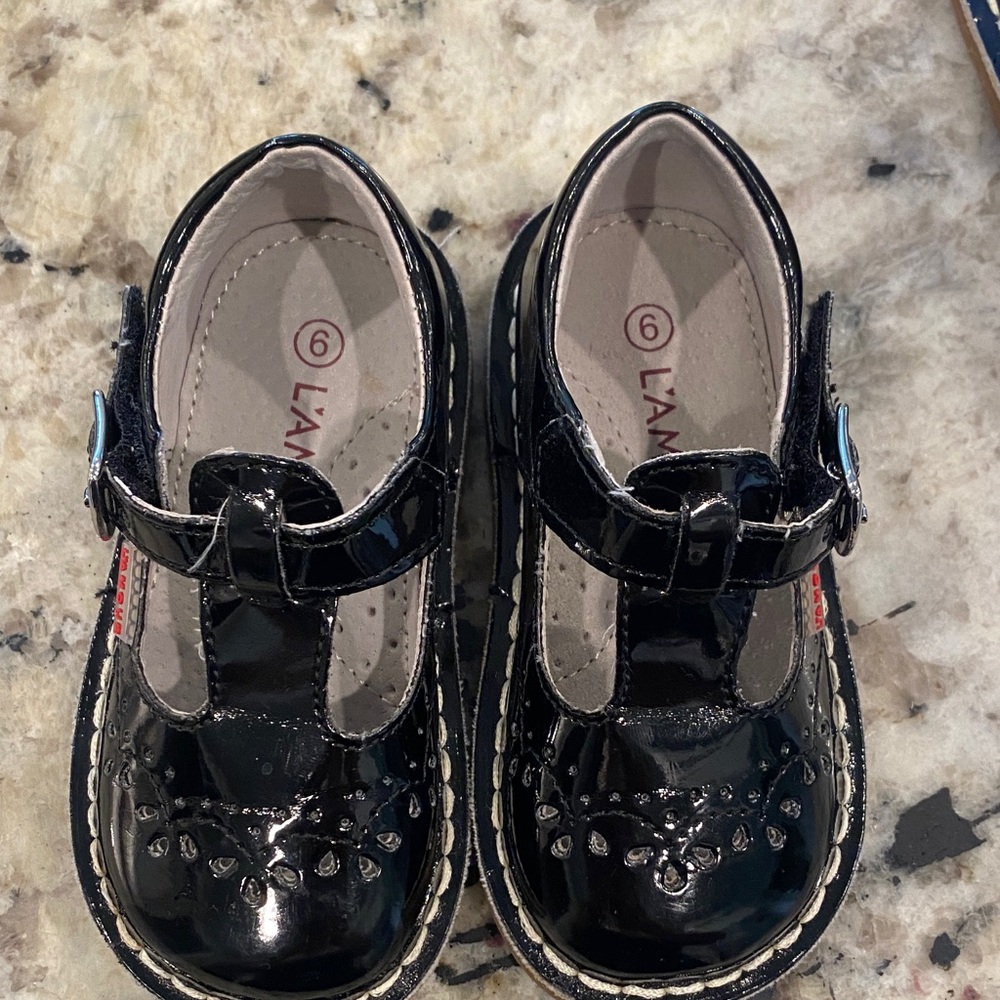 L’amour Ruthie black patent leather.